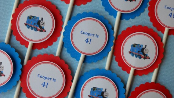 Thomas the Train-Inspired Cupcake Toppers Il_570xn