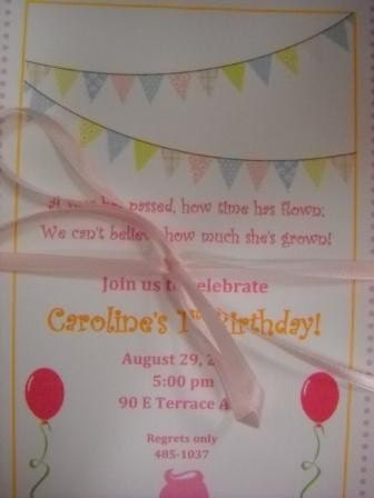 Custom Invitation - Cupcake and Pennant Banner Il_570xn