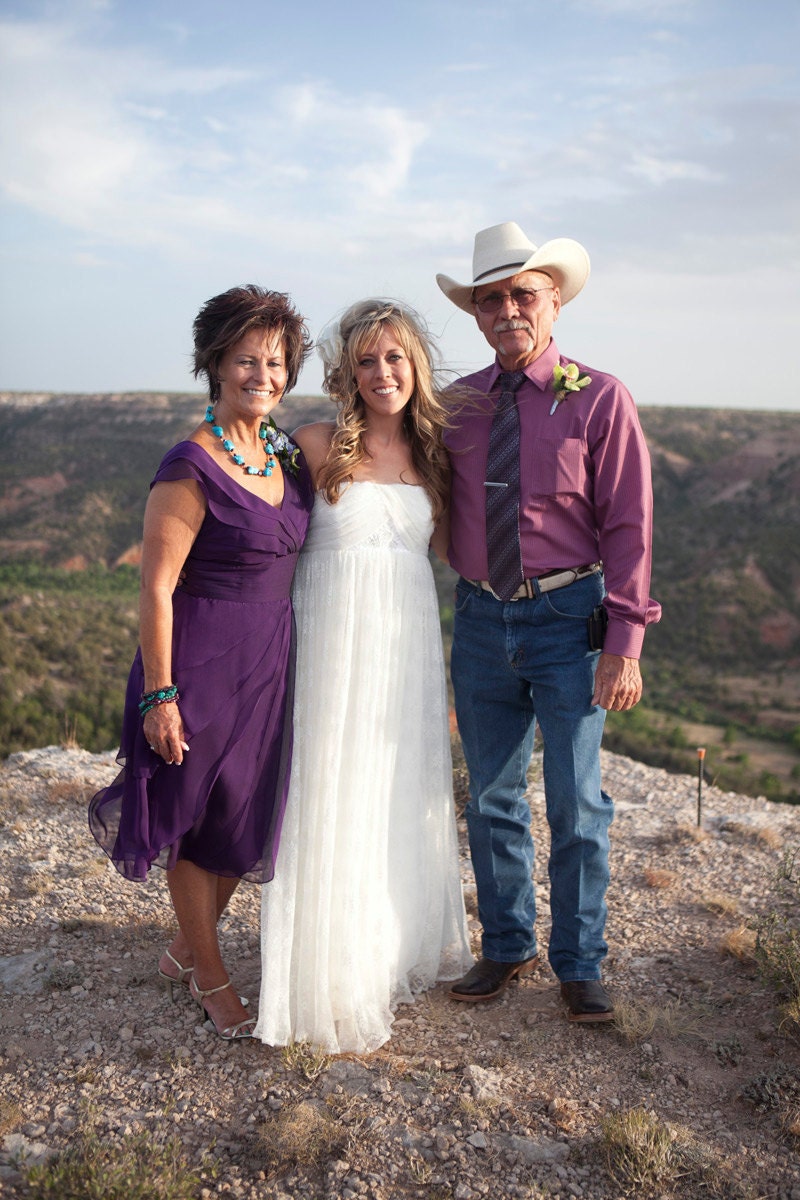 Southwestern Boho Style Wedding Dress with Empire Waist - Inspired by Melissa Sweet's Rome