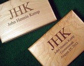Engraved Valet Wood Box Personalized Groomsman Best Man Usher Keepsake Wedding Graduation gift