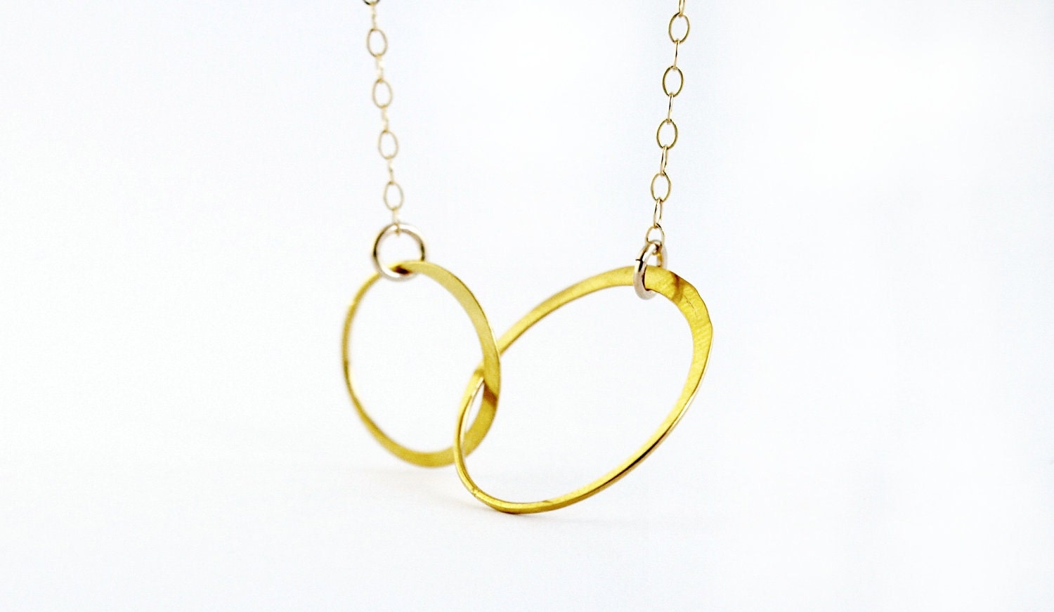 Entwined Vermeil Gold Circles Necklace
