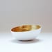 Paper Mache Bowl in White and Gold - The Mini - Made to order