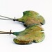 Ginkgo Verdigris Patina Brass Earrings