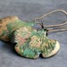 Ginkgo Verdigris Patina Brass Earrings
