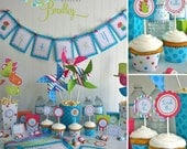 Non- Personalized Printable "Mad Hatter- Tea Party" Party Kit with Banner- Instant Download