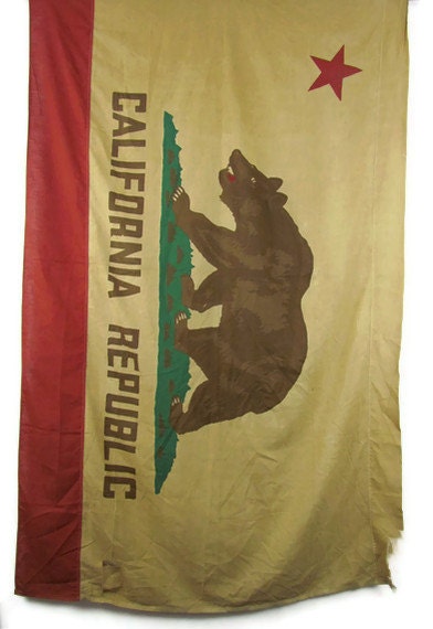 Vintage California state flag LARGE 4 by 6 feet from elementary school