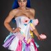Custom Size Katy Perry inspired candy cupcake fabric corset dress