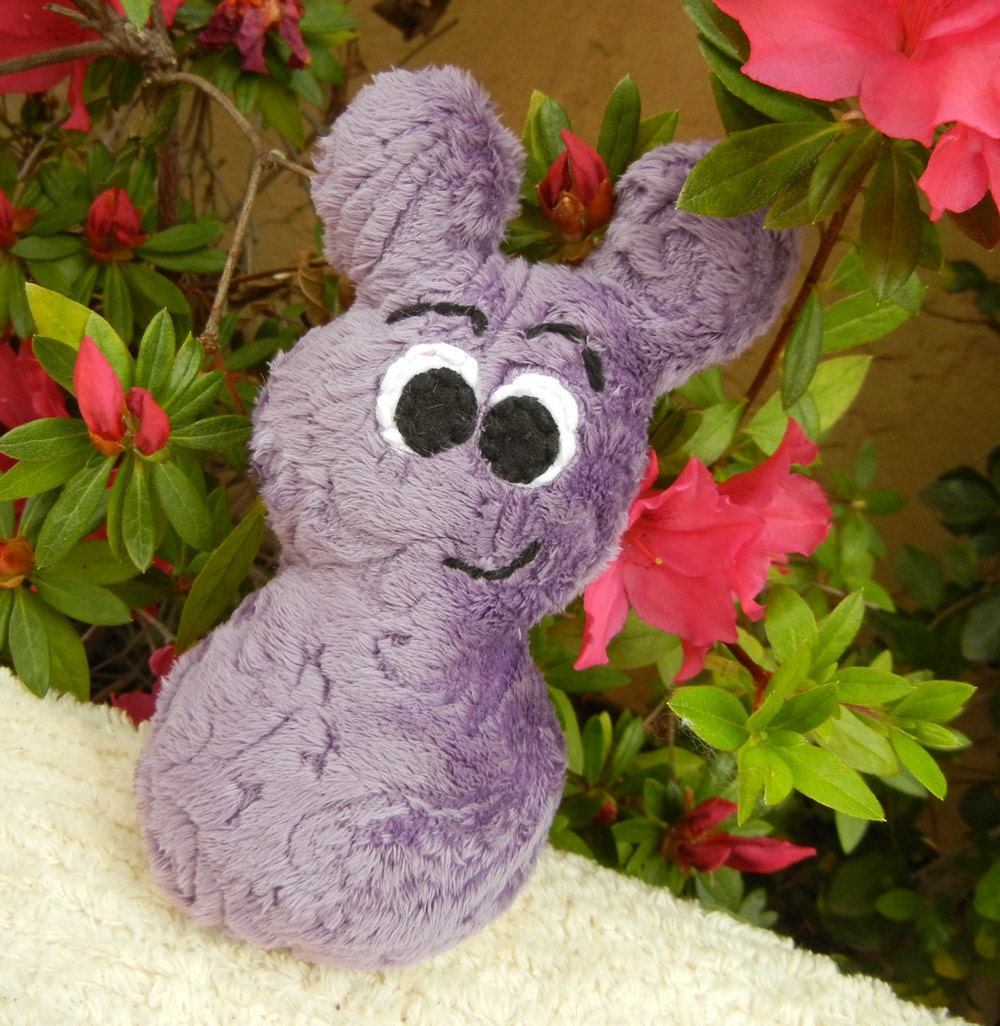 Baby Cookie Nummie Plush with Round Ears in Purple
