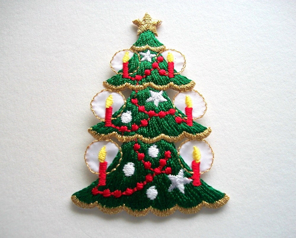 christmas tree patch holiday iron on by handcraftedorvintage christmas tree patch holiday iron on by handcraftedorvintage