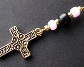 Christian Wallet Charm,  Zipper Pull, Beaded Keychain - Hope. Handmade.