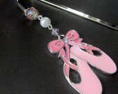 Beaded Ballet Bookmark - Pink Ballerina. Handmade.