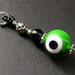 Eyeball Charm in Emerald Green. Handmade Artisan Jewelry by Gilliauna