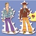 Man's Personalized Magnetic Dress-me-up Paper Doll - 1970's style