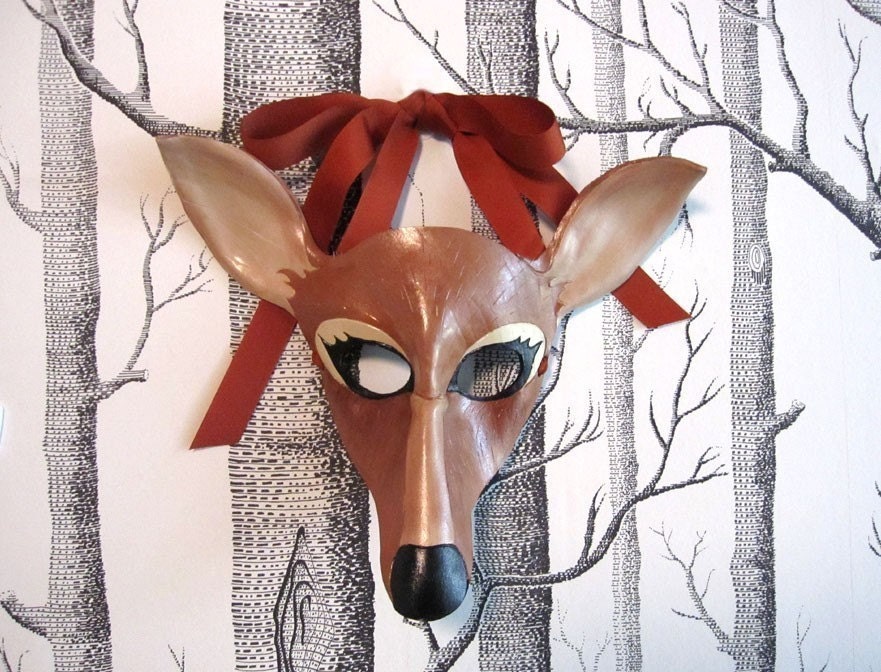 Deer Leather Mask, Child Size - Made to Order ECO-FRIENDLY