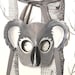 Koala Leather Mask, Adult Size - Made to Order ECO-FRIENDLY