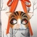 Cat Leather Mask, Adult Size - Made to Order ECO-FRIENDLY