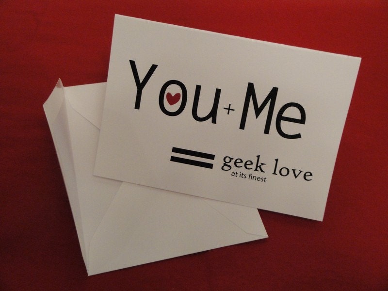 Geek love valentine (single card)
