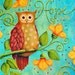 Hope Always Owl 8x10 Inspirational Mixed-Media Art Print