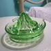 Green Depression Glass Juicer