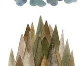 Sierra Mountains - 8x10 Watercolor Print