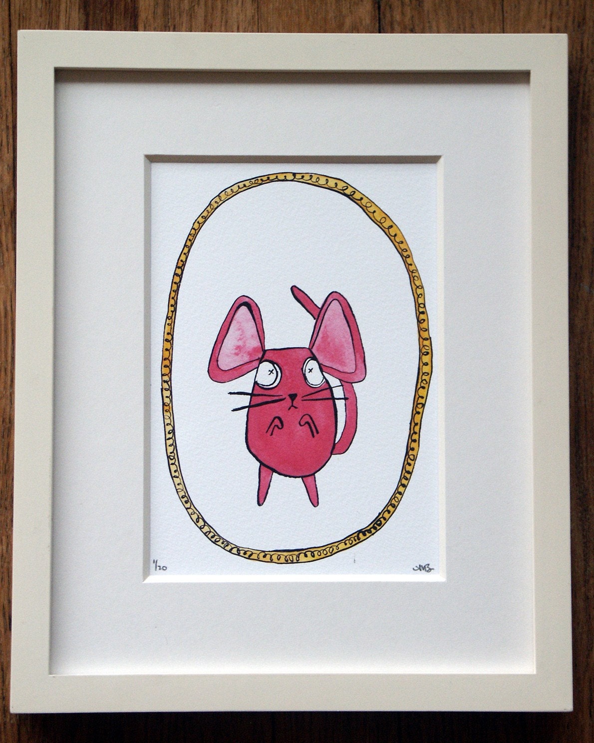 Zoey Jones - 5x7 Watercolor and Gouache Print