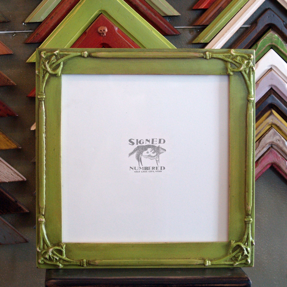 10x10 Square Picture Frame in 1.5-inch Fancy Trim Style and Color OF YOUR CHOICE