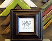 4x4 Square Picture Frame in Mulder Style with Vintage Black Finish