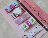 Boutique Style Baby Toddler Two Inch Snap Clips - Froggy Princess Collection Collection - set of 5