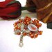 Our Lady of Guadalupe Orange Millefiori Catholic Rosary - FREE SHIPPING