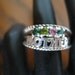 Vintage Sterling Silver Mother's Ring with 4 Birthstones