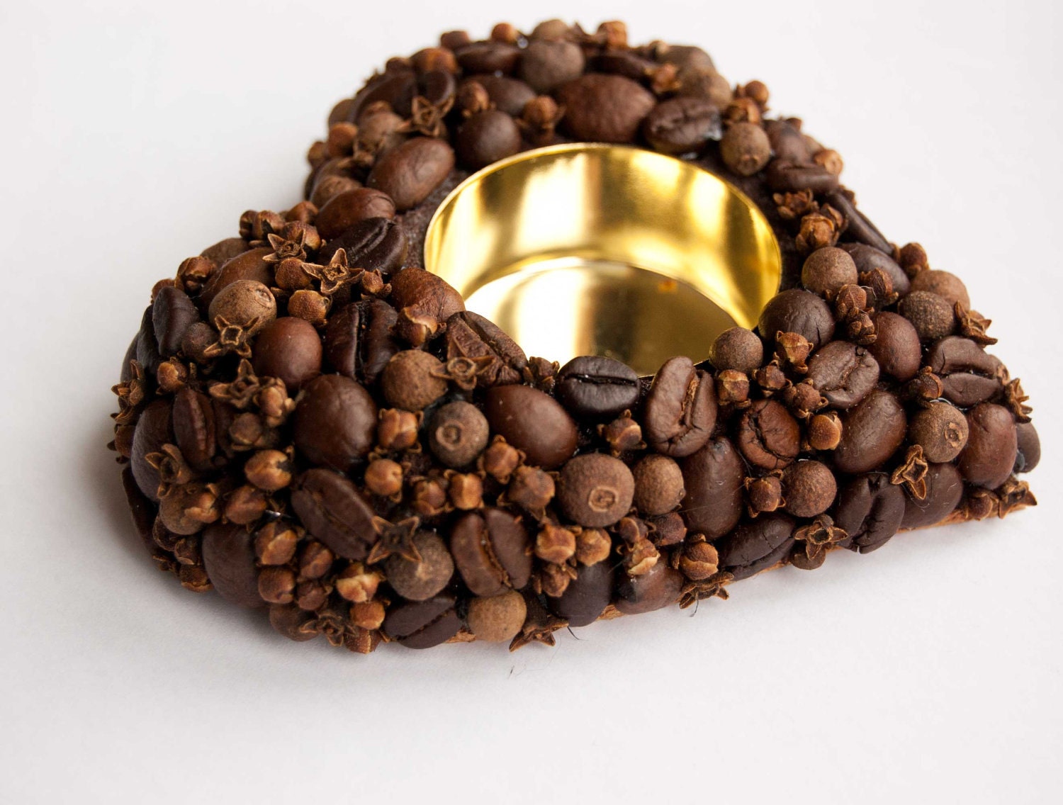 Candle holder -Wedding candle holder- Scented heart coffee beans pepper - Mother day gift