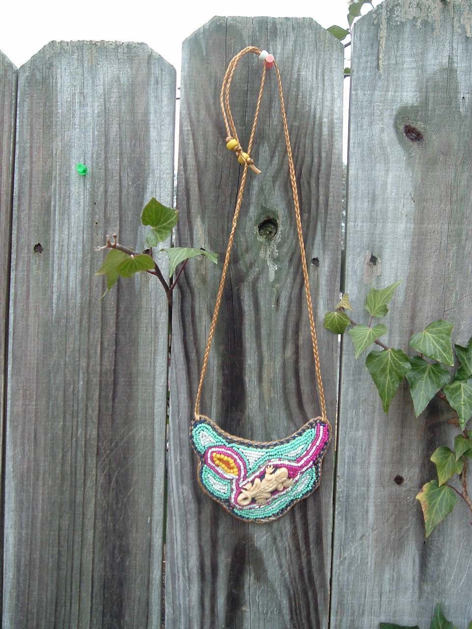 Handmade Beaded Embroidery Necklace