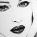 Monica Bellucci Original Pencil Drawing Minimalism Fine Art Portrait Glamour Beauty