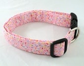 Sweet Candy Sprinkles on Light Pink Dog Collar