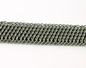 Titanium Dragonscale Chainmaille Cuff Bracelet Small