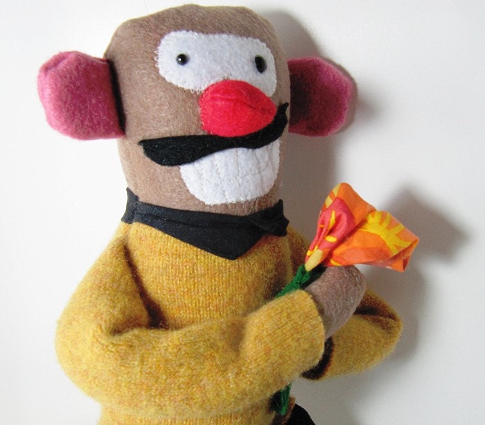 Fabric Potoato Head Softie in Yellow Sweater