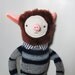 Pig animal stuffed fabric softie boy