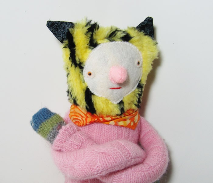 Tiger Doll in Pink Sweater