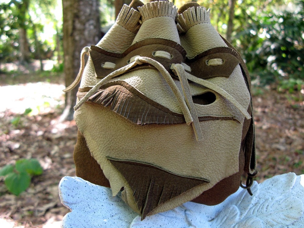 Leather Hip Bag, Leather Hand Bag in Khaki Green Deerskin