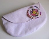 BRIDAL CLUTCH  - wedding clutch - bridesmaid clutch - clutch purse - recycled clutch - BONUS flower pin