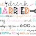 Eat, Drink and be MARRIED Engagement Party Invite (20 printed invites w/glitter)