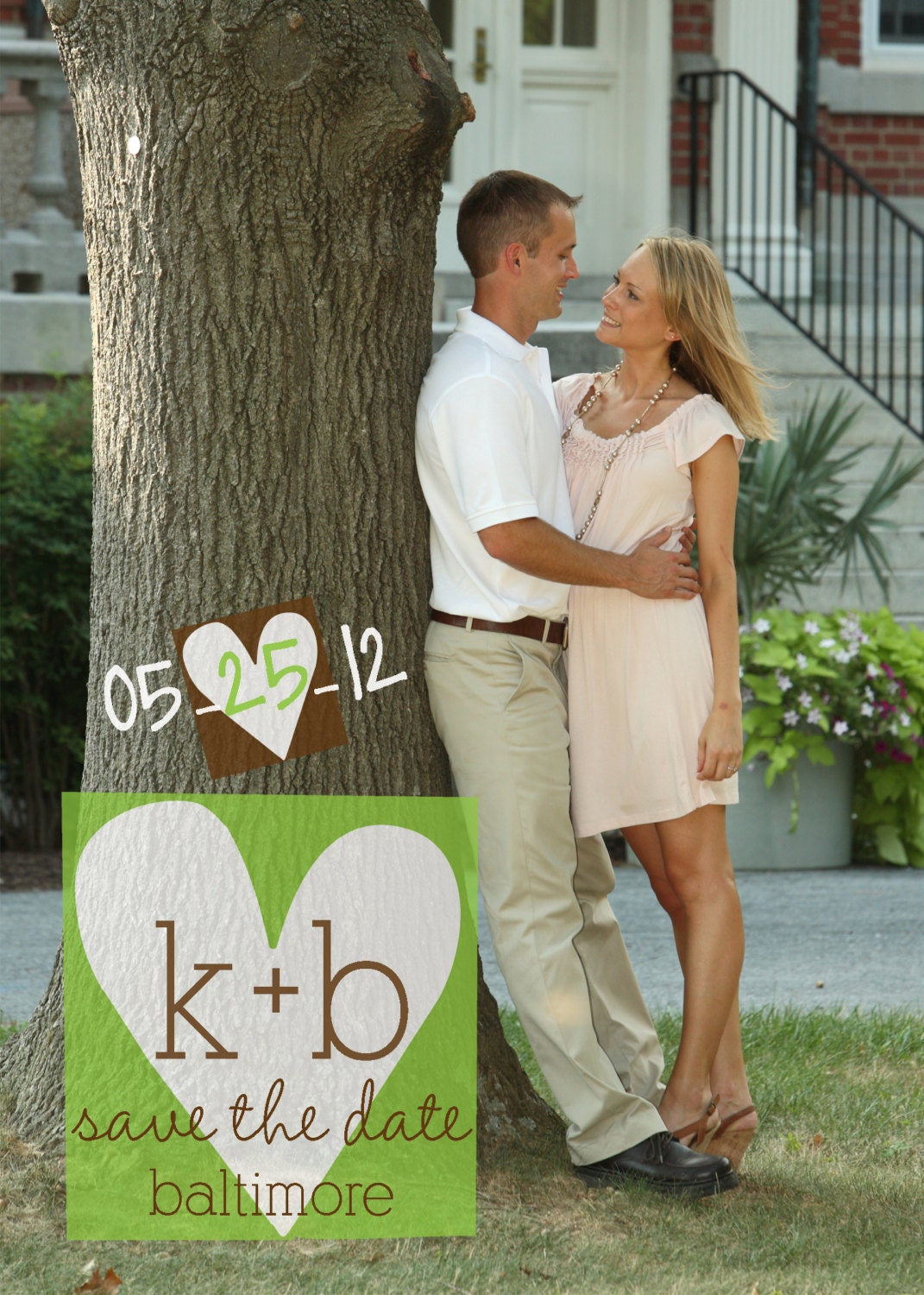 Save the Date Magnets: Engraved Love Design