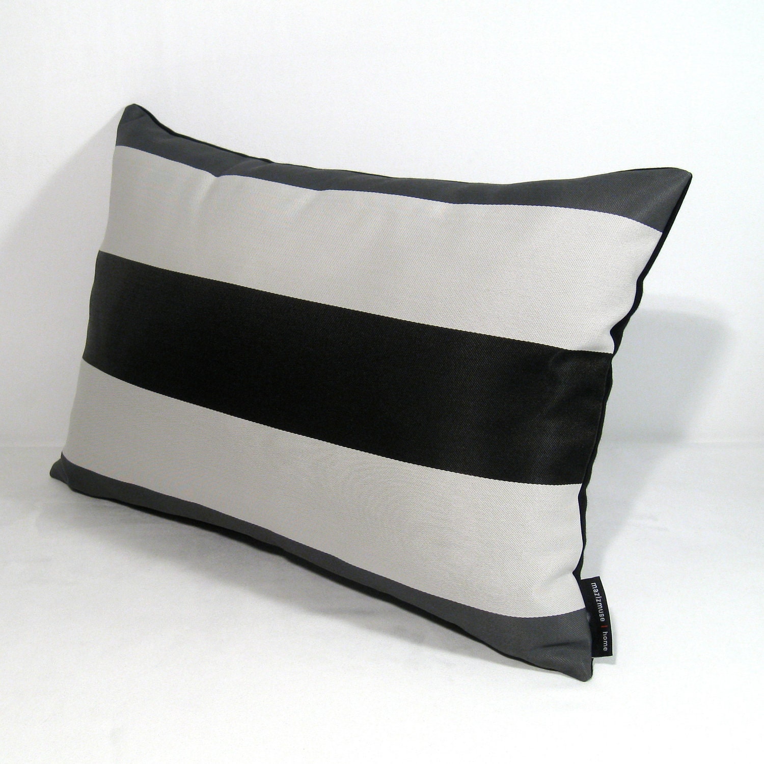 SALE Black White Gray Pillow Cover Modern Outdoor by Mazizmuse