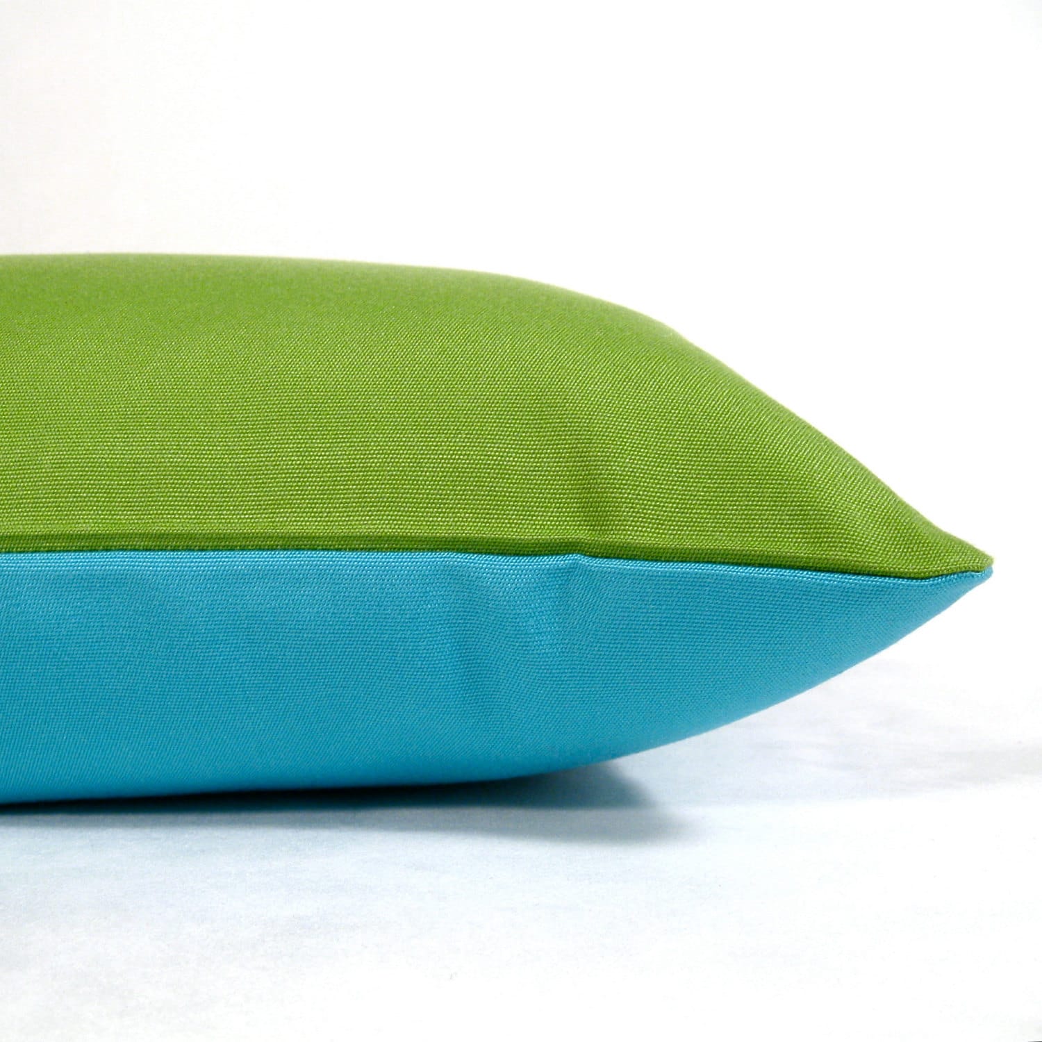 SALE Blue Pillow Cover Green Outdoor Cushion by Mazizmuse