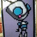 REDUCED PRICE Invader Zim "Gir" Pixel Quilt