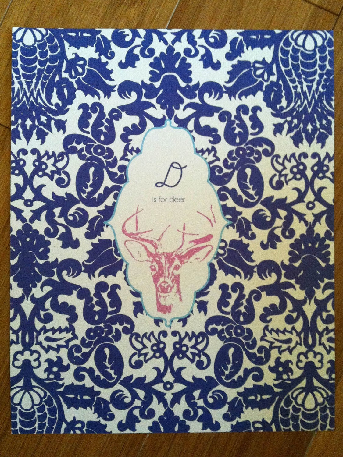 D is for Deer Print (Pink)