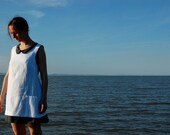 linen apron / dress white