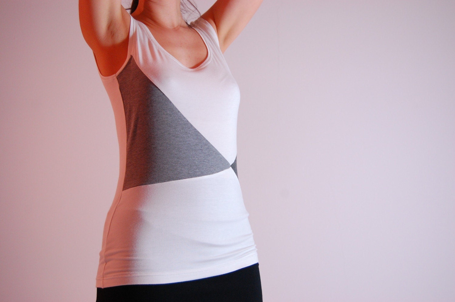 t-shirt / white, grey, light-grey
