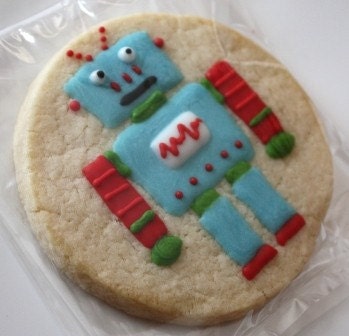 Robot Cookie Favors - one dozen
