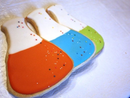 One dozen SCIENCE Party cookie favors